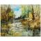 Designart - Trees by the River - Landscapes Painting Print on Wrapped Canvas set